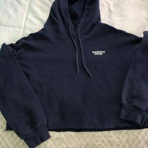 Navy cropped hoodie